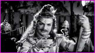 NTR Superb Acting Scenes As Lord Shiva - Dakshayagnam Movie Scenes