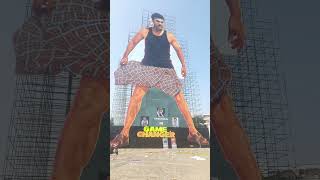 INDIA'S Biggest Cutout 256 feet Cutout || #gamechanger #ramcharan ram charan #biggest cutout