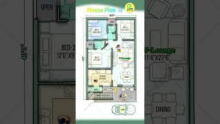 25'× 40' house plan, east facing, 3-bhk with porch, 25'*40' #houseplan #indianhouseplan #housemap