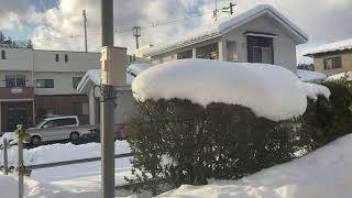 東北本線(普通)車窓(雪景色)一ノ関→北上/ 701系 一ノ関1443発(盛岡行)