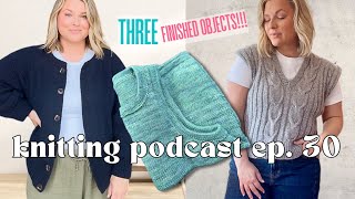 THREE FOs: Tulip Loop Vest, Key Cardigan, Palm Springs Tank + NEW WIPs! | Jacque Is Making Ep. 30