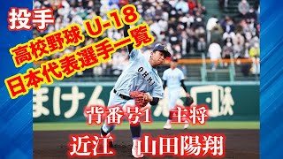 U-18高校野球日本代表選手一覧！！