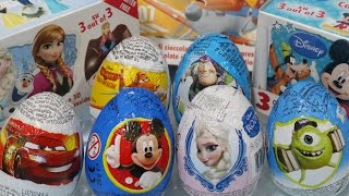 チョコエッグ ディズニー アナと雪の女王 カーズ  プレーンズ トイストーリー Disney Frozen Cars Toy Story Planes Chocolate surprise eggs