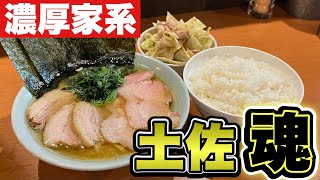 【こってり濃厚家系ラーメン】進化を遂げた一杯とキャベチャー丼を食らう！！『とさの家』高知市はりまや町/飯テロ/Ramen/Iekei/