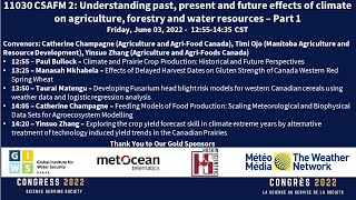 Congress 2022 - 11030 - CSAFM 2: Understanding past, present and future effects of climate