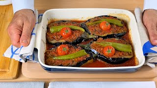 Mouthwatering Karniyarik Stuffed Eggplant Recipe! Taste the Magic of Authentic Turkish Cuisine!