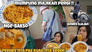 MUMPUNG MAJIKAN PERGI !! MUKBANG BAKSO JUGA MIE AYAM MASIH NAMBAH NASI ! auto gagal langsing