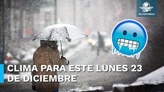 ¡Abrígate bien! Prevén caída de nieve en estas zonas del país este lunes 23 de diciembre