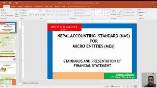 Preparation of Financial Statements of MEs in Compliance NAS || Part 1