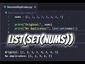 The EASIEST Way to Remove Duplicates in Python (1 Line!)