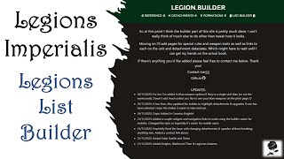 Legions Imperialis: Legions List Building