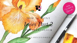 How to Paint Iris in Watercolour Part 2 - Hello Clarice Tutorials