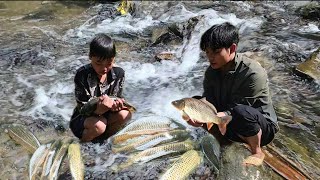 FULL VIDEO 30 Days : Two poor boys harvest fish, vegetables and fruits to sell at the market