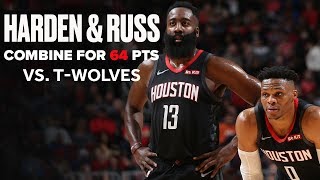 James Harden (37 PTS) & Russell Westbrook (27 PTS) Go Off Against Timberwolves | Best Highlights