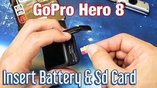 How to Insert Battery & SD Card In GoPro Hero 8 Black