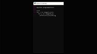 Alphabet letter ll python programming pattern ll Coding Hunter ll #cod #coding #python