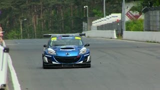 Mazda 3 20B Racecar (Van Herck), First test 2014, LOUD Rotary sounds!