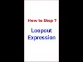 How to stop loopout expression in after effect