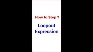 How to stop loopout expression in after effect