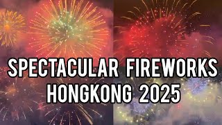 SPECTACULAR FIREWORKS HONGKONG 2025 || Chinese New Year Celebration