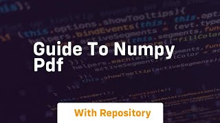 guide to numpy pdf