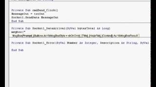 LAN Chat program Simple Tutorial Visual Basic Network