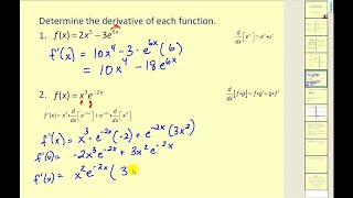 Derivadas de funciones exponenciales con base e