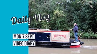 Narrowboat Vlog | Mon 7 Sept Video Diary | Daily Vlog (2020)