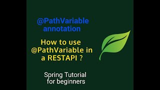 Spring Boot tutorials | Spring boot full course - How to use @PathVariable annotation in REST API?
