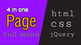 4 in 1 page scroll progress indicator using html css jquery in hindi
