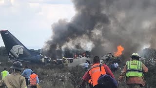 Watch: Aeroméxico plane crashes moments after take-off