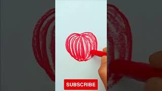 apple drawing with oil pastel colour/Easy Apple Drawing With Oil Pastel Colour 🔥 | #shorts