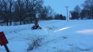 Messing around on atc 350x and 200x and snow mobile