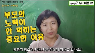 사춘기 대화  #4 부모의 노력이 안먹히는 이유. 관계