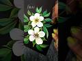 💫 Flower Painting Using A ROUND Brush Technique 🤍⚪️ #shorts