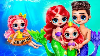 ¡Las Princesas de Disney Me Adoptaron! ¡Aventuras de Sirenas! 35 Manualidades Para LOL OMG