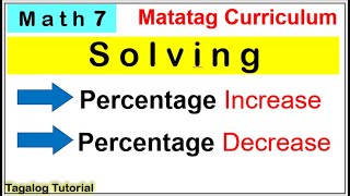 MATH 7 Percentage increase and percentage decrease #matatagcurriculum #percentage #increase #matatag