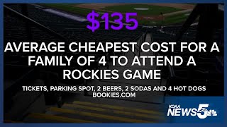 It is cheaper to attend a Rockies game compared to most other MLB teams according to report