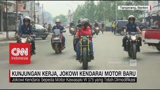 Kunjungan Kerja, Jokowi Kendarai Motor Baru