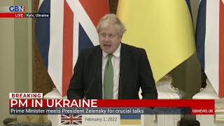 ‘It is vital that Russia steps back and chooses the path of diplomacy’ says Boris Johnson