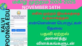 மகிழ் முற்றத்தை உருவாக்குதல் /என்னென்ன பொருட்கள் தேவை /பதவிப்பிரமாணம் Step by step explanation