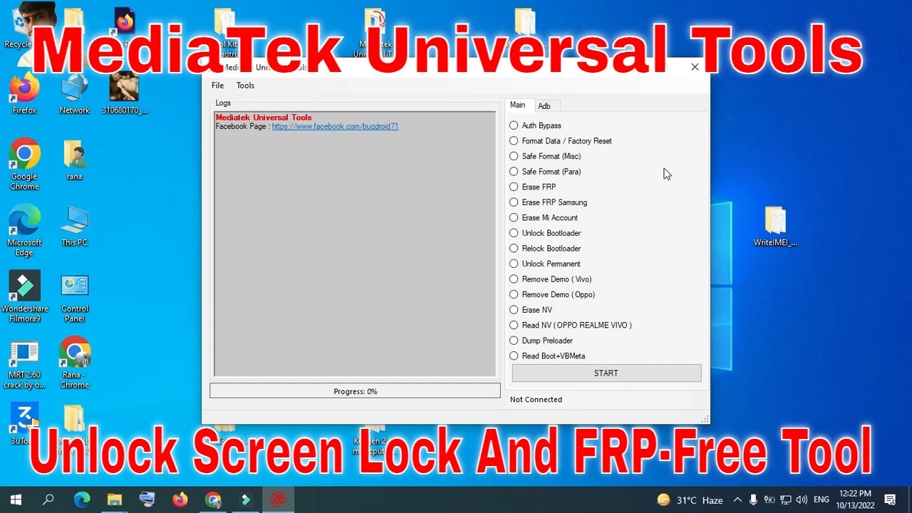 MediaTek Universal Tools Unlock Screen Lock And FRP-Free Tool - YouTube