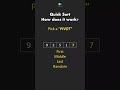 Quick Sort - Algorithms in 60 Seconds #sortingalgorithm #coding #programming #quicksort