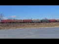 canadian national eastbound freight with dpu