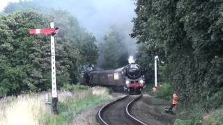 70013 Oliver Cromwell annihilates Kelling Bank at NNR Gala Friday 30th Sept 13