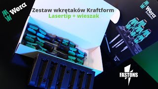 Zestaw wkrętaków Kraftform Lasertip + wieszak | WERA 05105656001