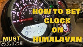 How to set clock on Royal Enfield Himalayan | Time setting on Himalayan | DIY | Himalayan bs6