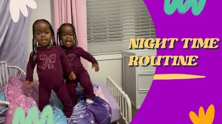 Twins Ivy & Eva night time routine
