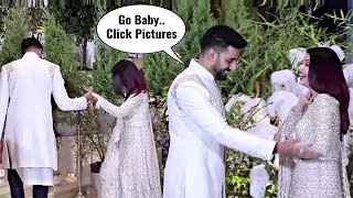 Aishwarya Rai Sweet And Cute Moments With Abhishek Bachchan At Sonam Kapoor Wedding Reception