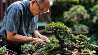 The creative process of Chinese artisans bonsai